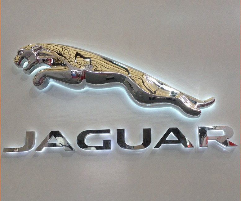 Store Sign Brushed Stainless Steel 3D Outdoor Backlit Letters 303